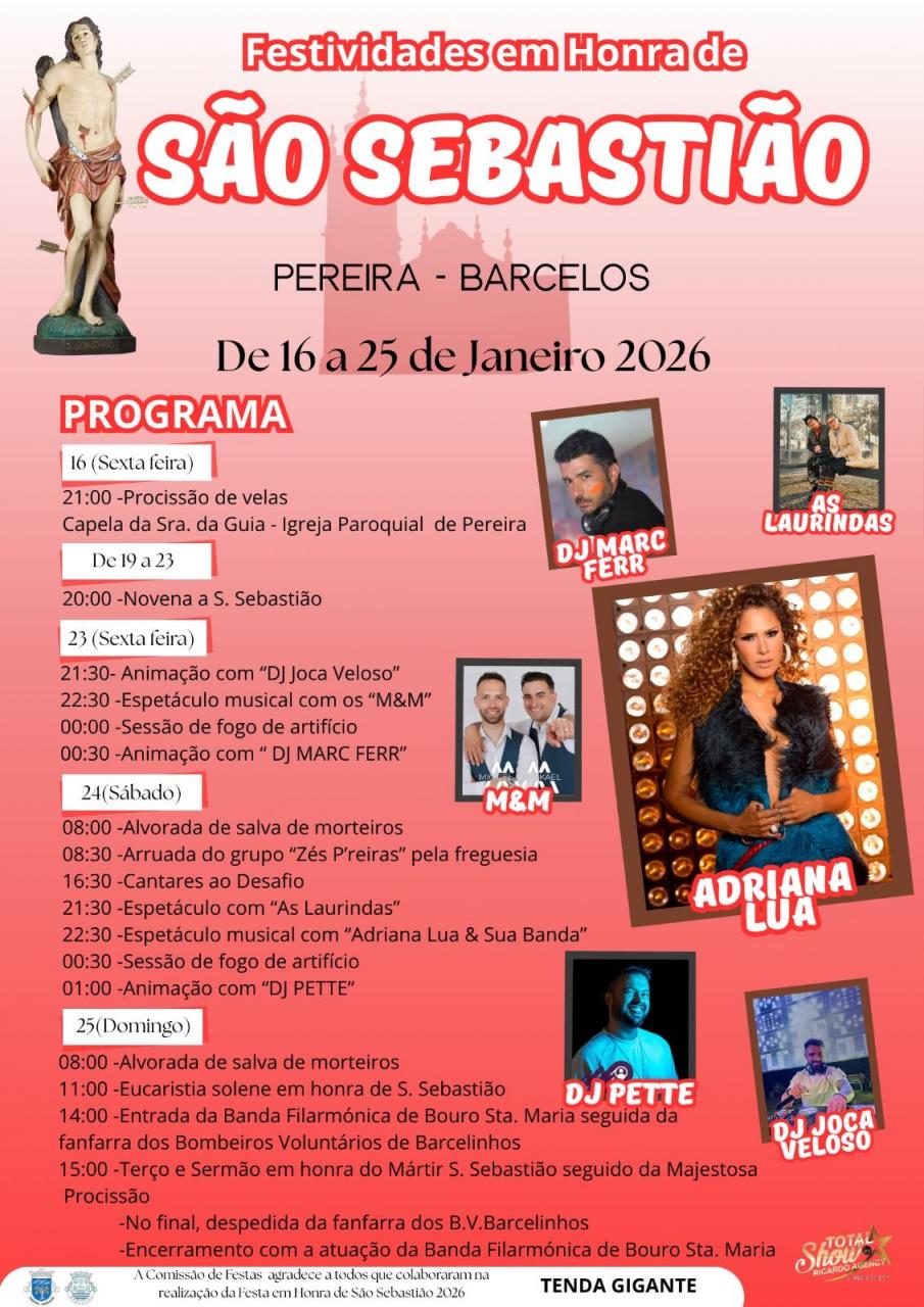 Festividades em Honra de S. Sebasti&atilde;o 2026